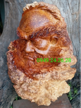 Diện  tổ Đạt Ma ...gỗ nu Hương 