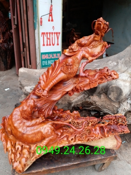 Đạt Ma Hàn Long.. Phục Hổ... Gỗ Hương Việt. Kt 90cm 89cm 50cm 