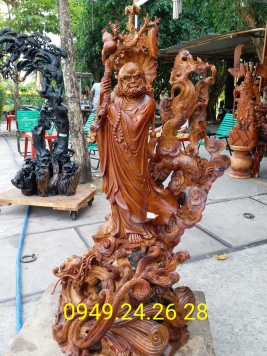 Đạt Ma Hàn Long  gỗ Hương Việt kt 136cm 70cm 60cm 