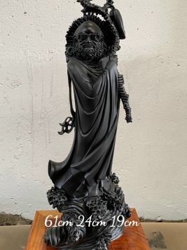 Đạt Ma Quá Hải gỗ Mun Sừng qúy hiếm . Kt trên hình 