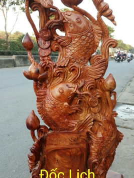 Đốc lịch cá chép - May mắn & Thịnh vượng - 76cm x 36cm x 9cm