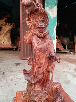 Đat Ma quá hải, gỗ cẩm chỉ, 70cm 30cm16cm