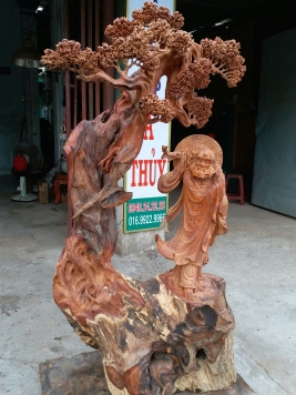 Đat Ma Sư Tổ. Trở Về Cố Hương . kt 132cm 66cm 36cm 