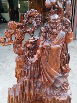 Đat Ma giáo Hóa .  gỗ cẩm chỉ, 72cm 40cm 25cm 