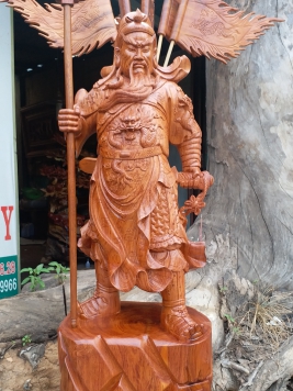 Quan Công Trấn Ải . gỗ Hương Đá... Kt 100cm 40cm 28cm 
