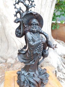 Đạt Ma Quá Hải gỗ Cẩm Thị Xanh... Quý hiếm kt 52cm 23cm 16cm 