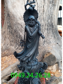 Đạt Ma gỗ Mun Sừng quy hiếm  . Kt 70cm 31cm 22cm 