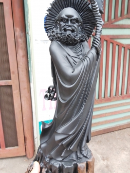 Đạt Ma gỗ Mun Sừng quy hiếm  . Kt 52cm 19cm 16cm 