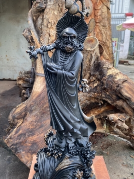 Đạt Ma Quá Hải . Gỗ Mun Sừng qúy hiếm 