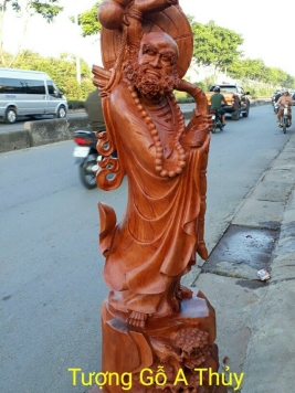 Đạt ma giáo hóa - Gỗ Hương - 136cm 42cm 42cm 