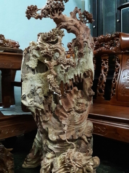 Đạt Ma hàng long Lũa hương - cao 136cm