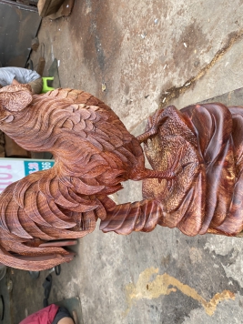 Gà gỗ Cẩm , kt 52cm 32cm 18cm 
