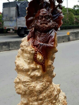 Đạt Ma - Nu dổi đá - 74cm x 30cm x 26cm