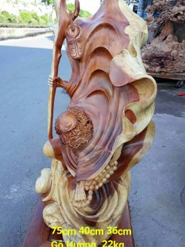 Đạt ma múa võ - Gỗ Hương