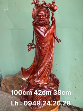 Đạt Ma Quá Hải. Gỗ Hương việt kt 1m - 42cm 38cm 