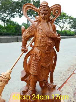 Quan công trấn ải - Gỗ hương - 60cm x 24cm x 17cm