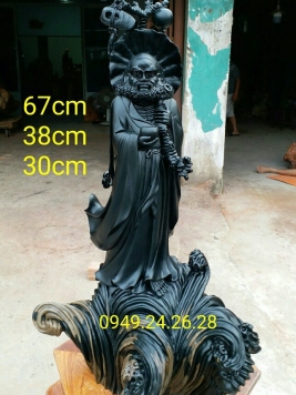 Đạt ma sư tổ - Gỗ Mun Sừng - 67cm x 38cm x 30cm