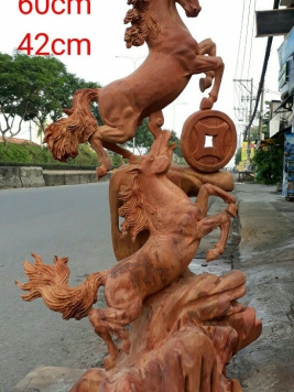 Song mã uyên ương - 112cm x 60cm x 42cm