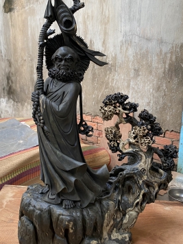 Đạt Ma Sư Tổ. Gỗ mun sừng 