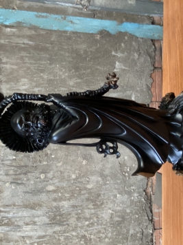 Đạt Ma Quá Hải gỗ mun sừng qúy hiếm 