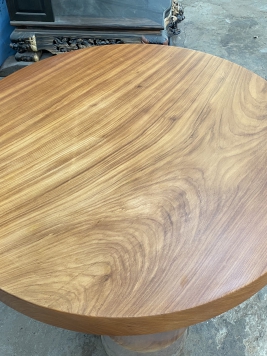 Mặt bàn ặn gỗ gõ pachy đk 128cm 