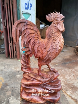 Gà gỗ cẩm . Kt 52cm 32cm 18cm 