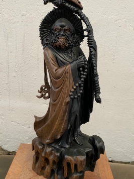 Đạt Ma gỗ mun sừng qúy hiếm 