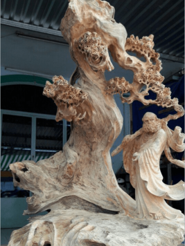 Đạt Ma - Gỗ Pơ mu - 70cm - 50cm - 40cm