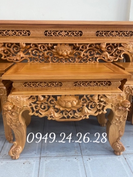 Bàn thờ gia tiên gỗ gõ đỏ 