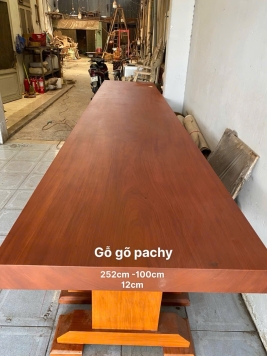 Mặt bàn gỗ gõ đỏ 