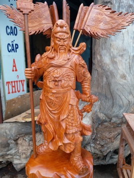 Quan Công Trấn Ải...gỗ Hương Đá  kt 100cm 28cm 38cm 