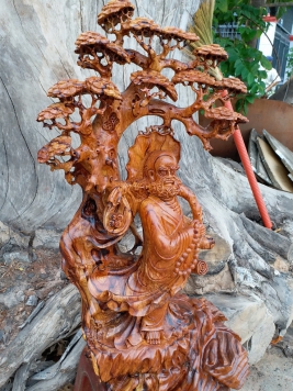 Đạt Ma giáo hóa gỗ Cẩm.  