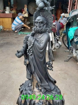 Đạt Ma gỗ Mun Sừng quy hiếm  . Kt 79cm 34cm 30cm 