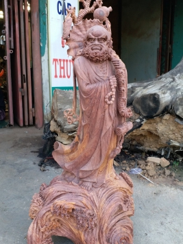 Đạt Ma Quá Hải..gỗ Cẩm...kt 110cm 45cm 40cm 
