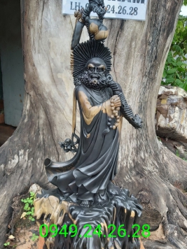 Đạt Ma gỗ Mun Sừng quy hiếm  . Kt 82cm 36cm 32cm 