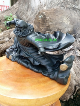 Đạt Ma gỗ Mun Sừng quy hiếm  . Kt 30cm 18cm 13cm 