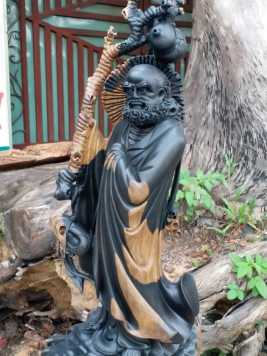 Đạt Ma gỗ Mun Sừng quy hiếm  . Kt 62cm 23cm 20cm