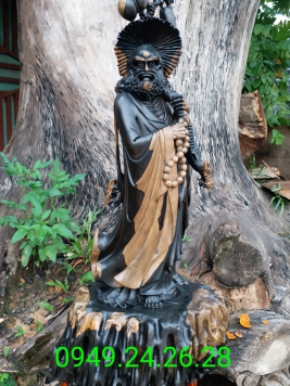 Đạt Ma gỗ Mun Sừng quy hiếm  . Kt 82cm 36cm 28cm 