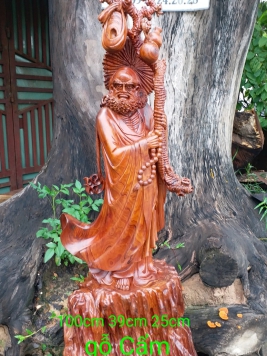 Đạt Ma Sư Tổ....Gỗ Cẩm....kt 100cm 38cm 25cm 