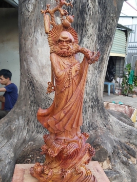 Đạt Ma Quá Hải,  gỗ Hương việt 