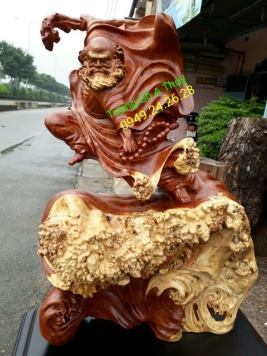 Đạt Ma múa võ - Gỗ nu hương hàng VIP