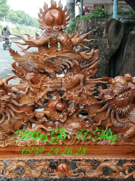 Giá ngà - Gỗ hương - 120cm x 125cm - 30cm