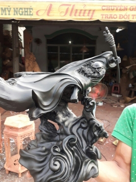 Đạt ma bay - Gỗ mun sừng - để bàn