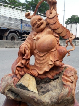 Di lặc như ý - Gỗ Hương