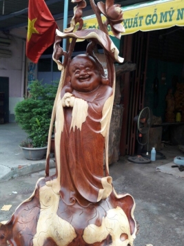 Di Lặc chúc phúc - Gỗ hương